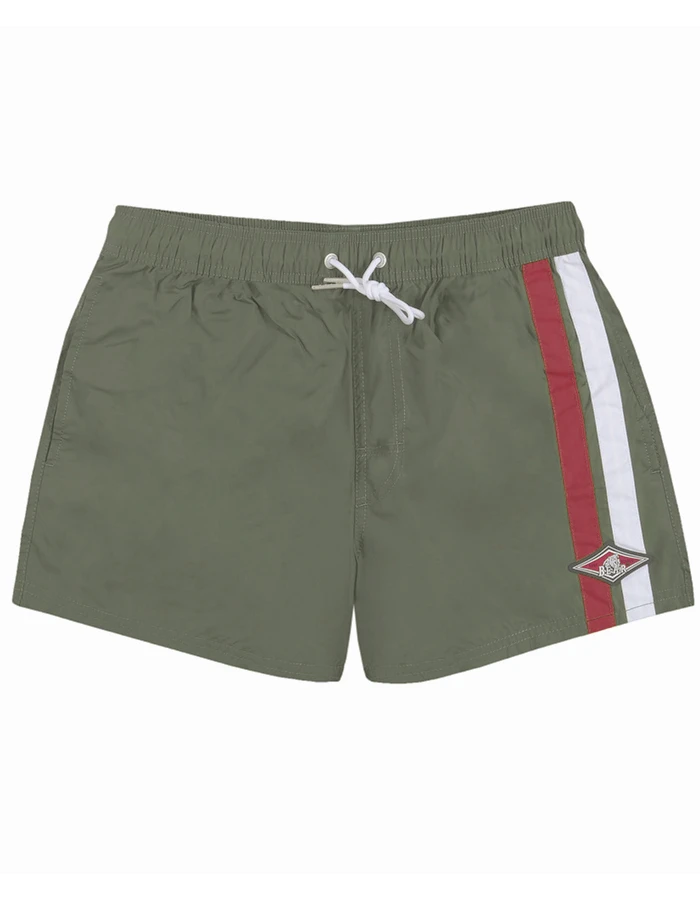 BEAR SURFBOARDS BOARDSHORTS MALIBU VOLLEY STRIPES DEEP LICHEN - Image 2