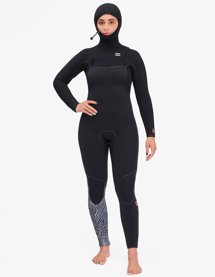 BILLABONG 5/4 FURNACE HOODED CHEST ZIP WETSUIT FOR WOMEN - Image 2