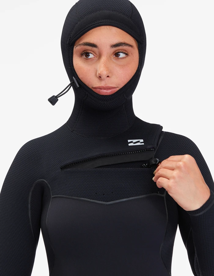 BILLABONG 5/4 FURNACE HOODED CHEST ZIP WETSUIT FOR WOMEN - Image 5