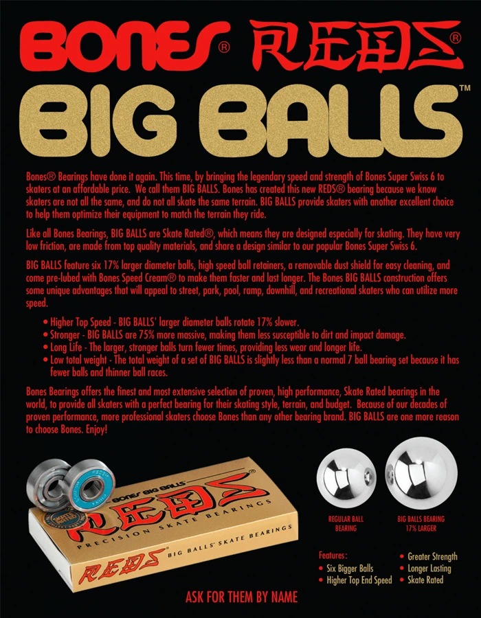 BONES REDS BEARINGS BIG BALLS - Image 3