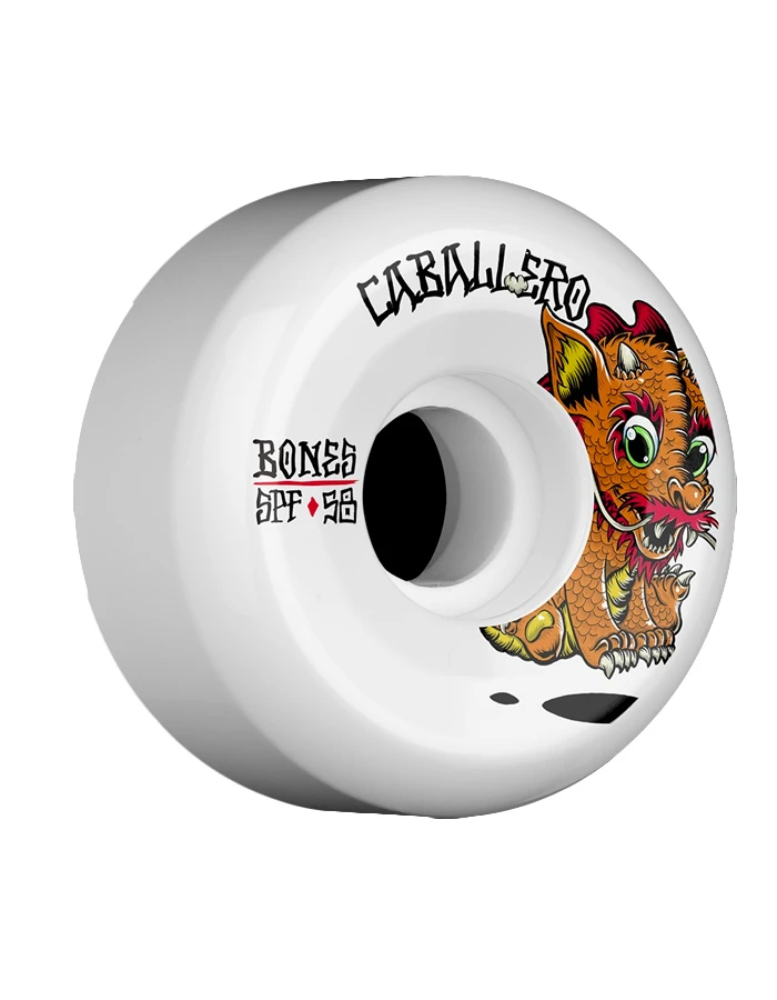 BONES SKATEBOARDS WHEELS SKATE PARK FORMULA PRO CABALLERO BABY DRAGON 58MM 84B - Image 2