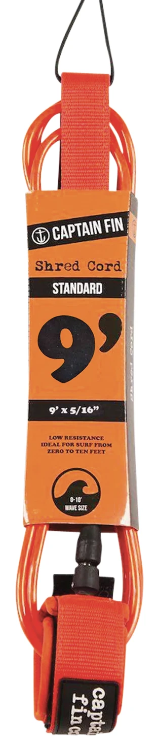CAPTAIN FIN SHRED CORD 9' STANDARD ORANGE