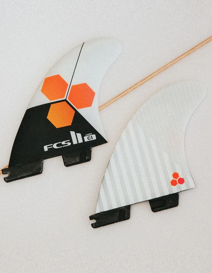 FCS II CHANNEL ISLAND UPRIGHT PC TRI FIN SET WHITE - Image 2