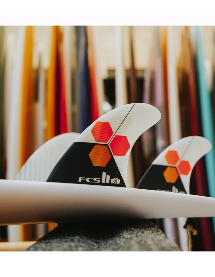 FCS II CHANNEL ISLAND UPRIGHT PC TRI FIN SET WHITE - Image 3