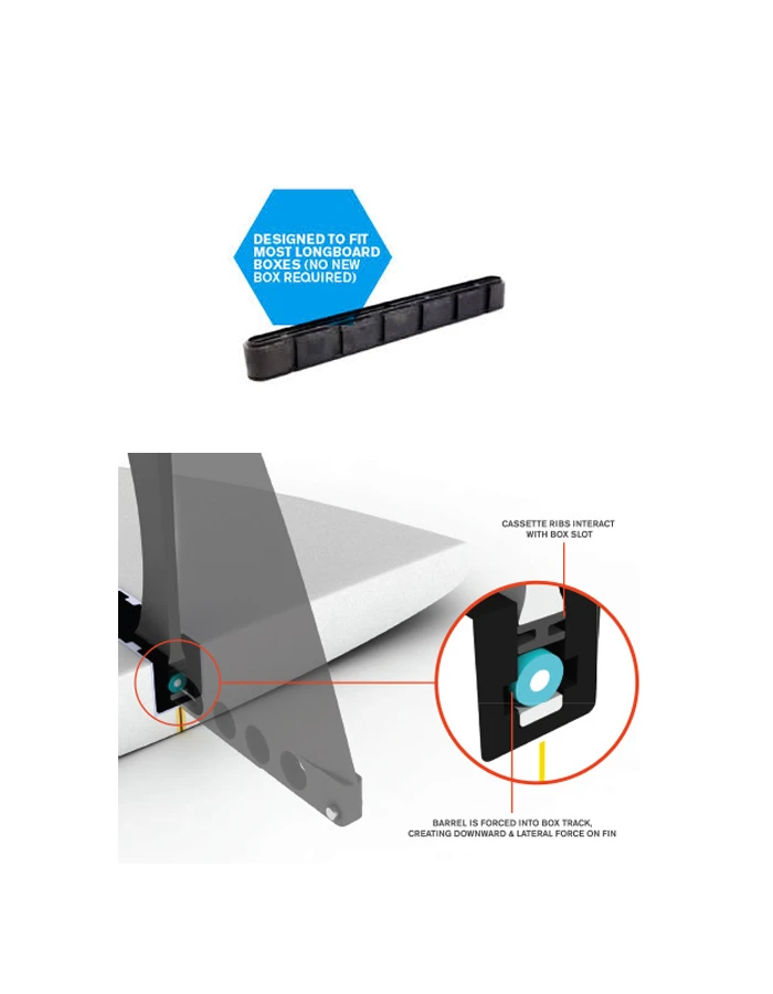FCS II CONNECT 8.0" GLASS FLEX LONGBOARD FIN - Image 2