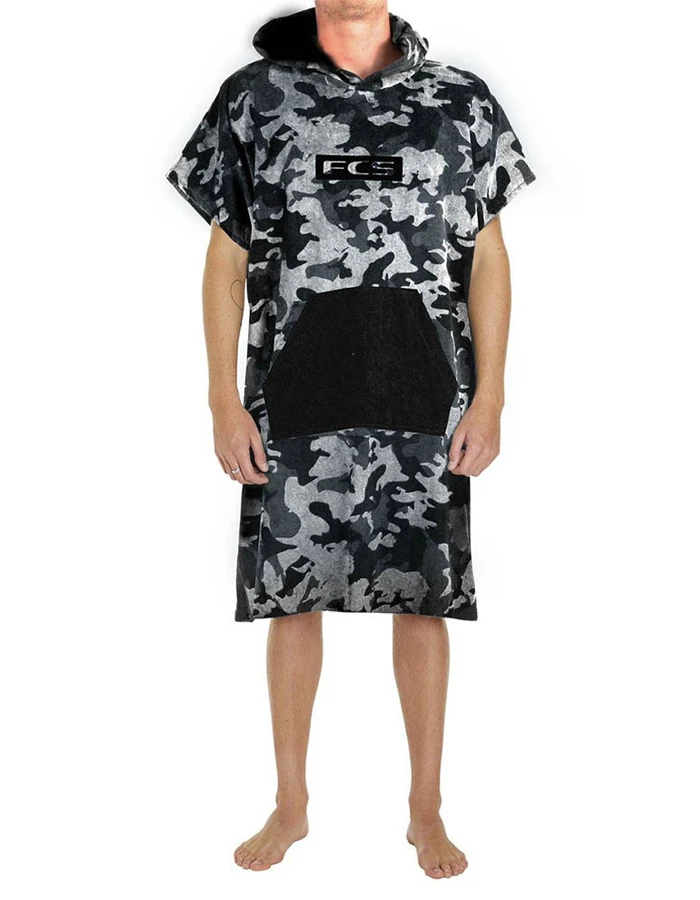FCS TOWEL PONCHO ADULT CAMO BLACK - Image 2