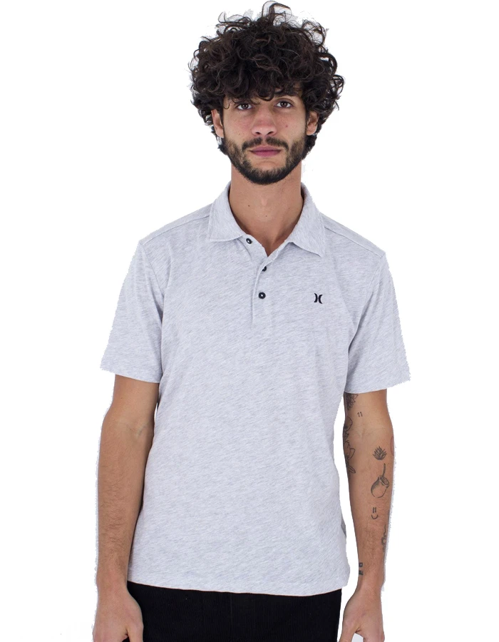 HURLEY POLO SHORT SLEEVE ACE VISTA WHITE HEATHER - Image 2