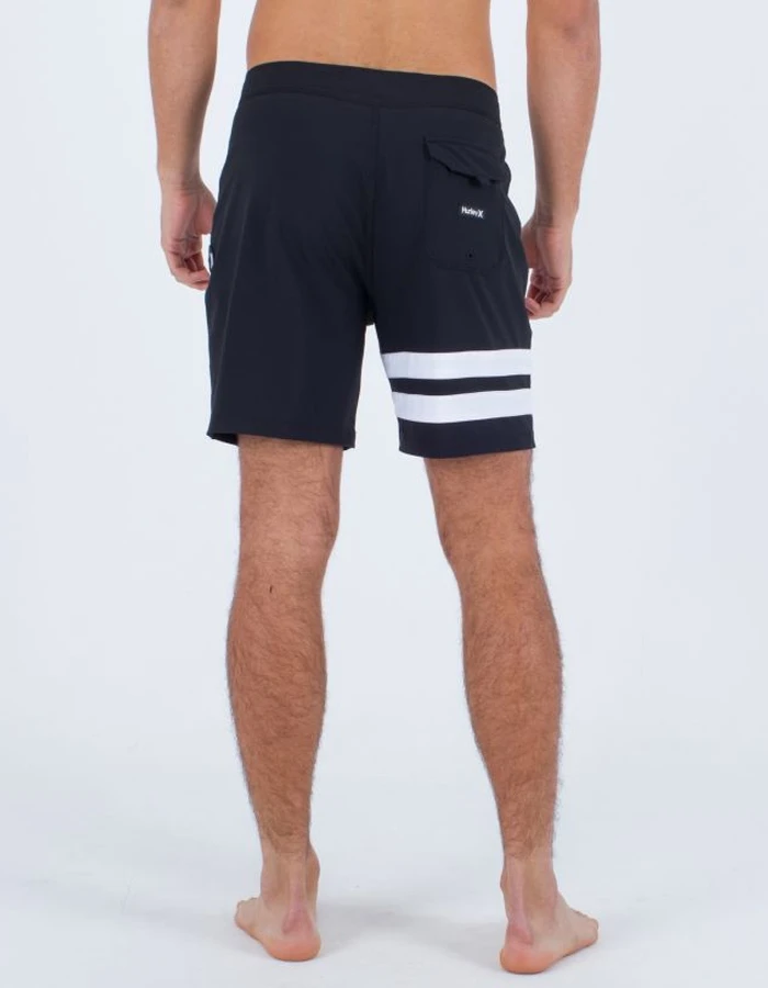 HURLEY BLOCK PARTY BOARDSHORTS 18" BLACK WHITE - Image 4