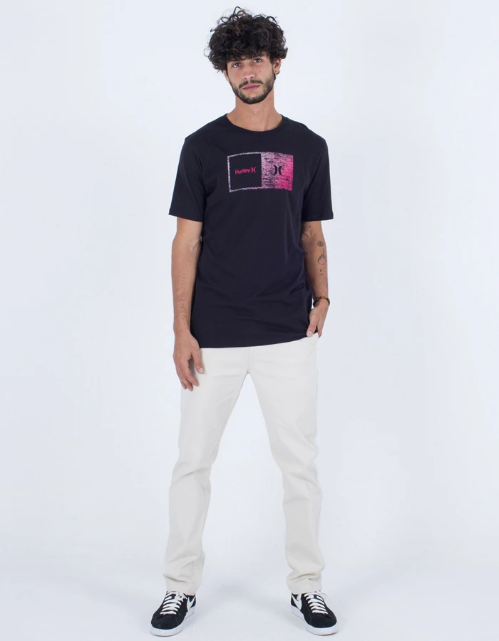 HURLEY EVERYDAY HALFER GRADIENT TEE BLACK - Image 4