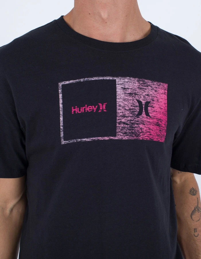 HURLEY EVERYDAY HALFER GRADIENT TEE BLACK - Image 3