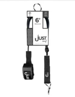 JUST LEASH REGULAR 6' BLACK REGULAR