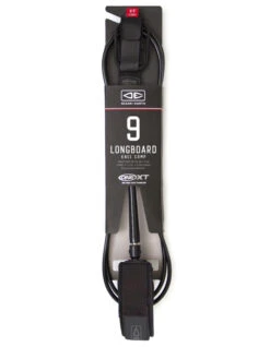OCEAN & HEART LONGBOARD KNEE COMP LEASH 9'0" BLACK LEASH