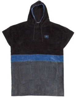 OCEAN & EARTH STRIKE HOODED PONCHO ADULT BLUE