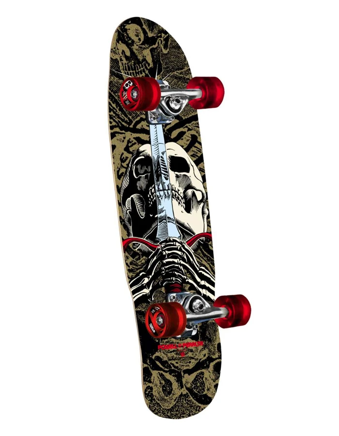 POWELL PERALTA 8" CRUISER MINI SKULL & SWORD SKATE COMPLETE
