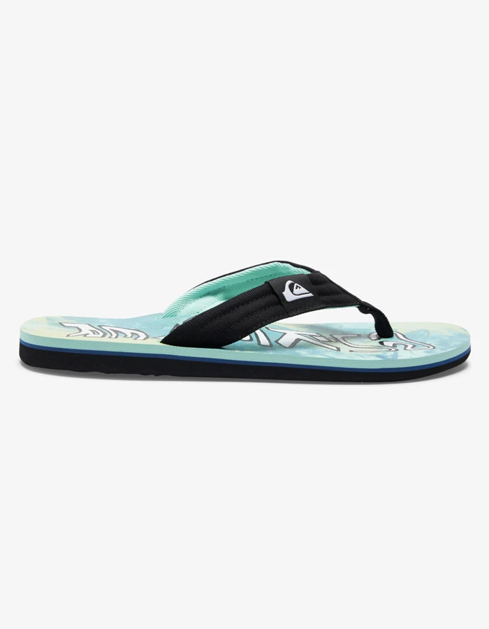 QUIKSILVER MOLOKAI LAYBACK II SANDALS GREEN BLUE YELLOW - Image 2