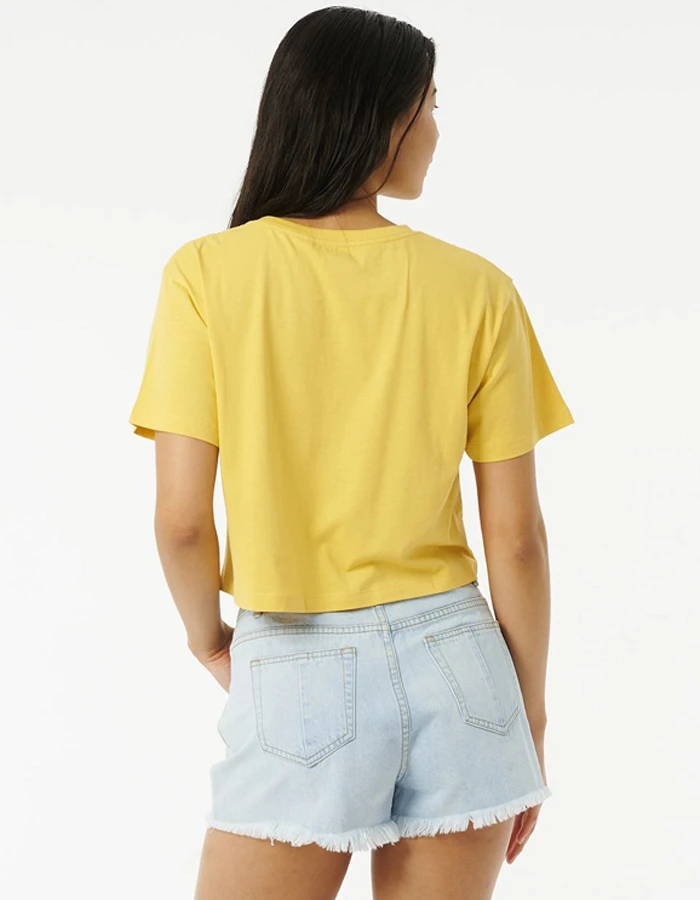 RIP CURL BRAZIALIAN SOUL CROP TEE LIGHT YELLOW - Image 5