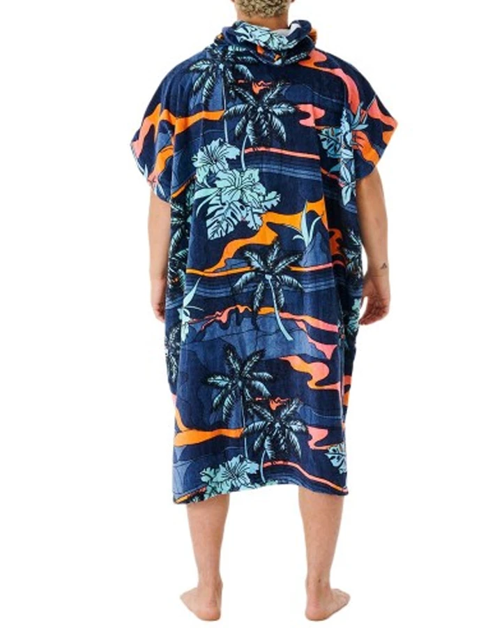 RIP CURL COMBO PRINT HOODED TOWEL BLACK BLUE - Image 2