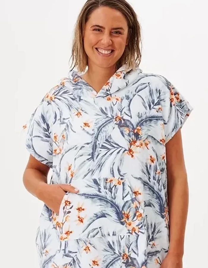 RIP CURL DIAMOND BAY HOODED TOWEL LIGHT BLUE - Image 4