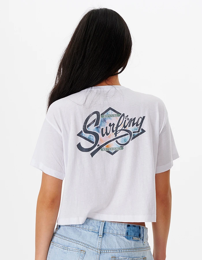 RIP CURL PSYCHEDELIC DREAMS SHORT SLEEVE CROP TEE