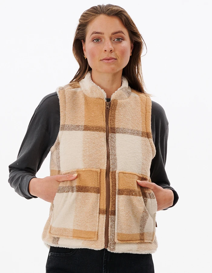 RIP CURL BREEZE VEST CAMEL