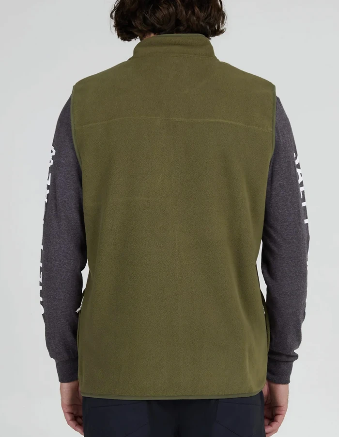 SALTY CREW EBBTIDE POLAR FLEECE VEST OLIVE - Image 2