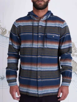 SALTY CREW MAINLAND FLANNEL DARK SLATE