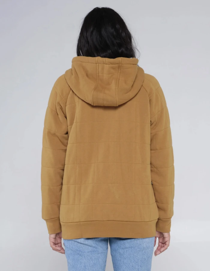SALTY CREW SEEKING SHERPA HOODY WORKWEAR BROWN - Image 3