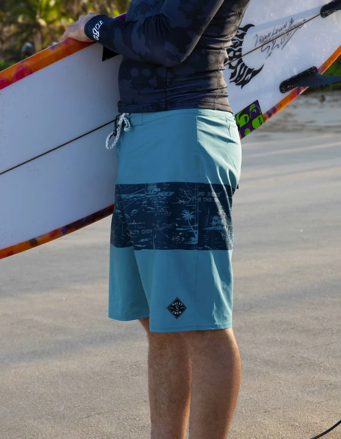 SALTY CREW TOPWATER BOARDSHORTS 21" NAVY AQUA - Image 5