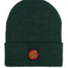 SANTA CRUZ CLASSIC LABEL DOT BEANIE DARK OLIVE