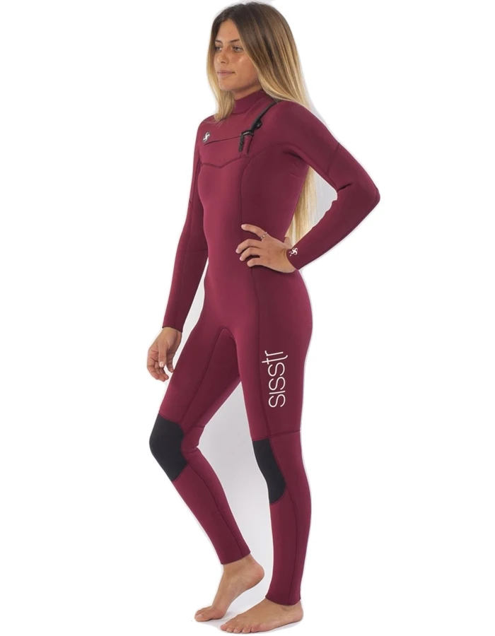 SISSTREVOLUTION SEVEN SEAS 5/4 CHEST FULL WETSUIT WINE - Image 2