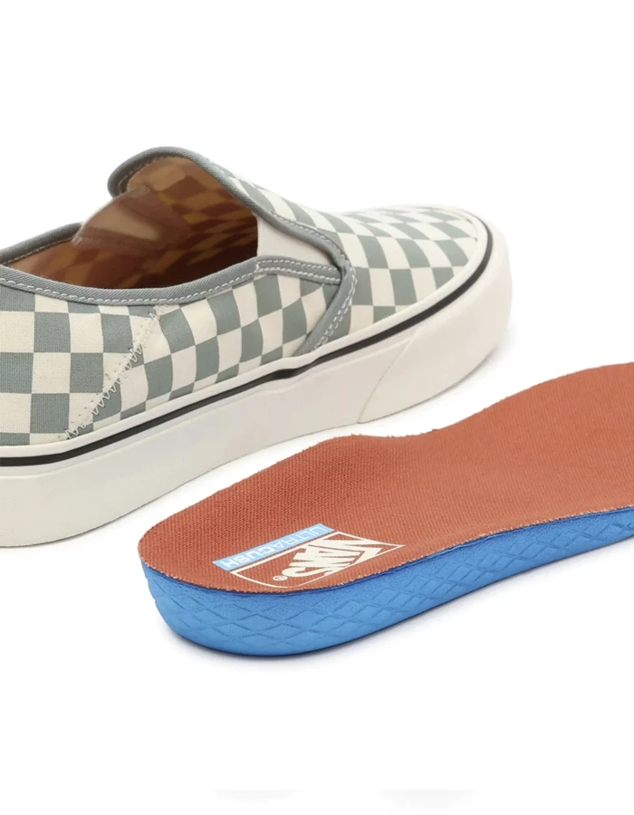 VANS CHECKERBOARD CLASSIC SLIP-ON SHOES GREEN - Image 4