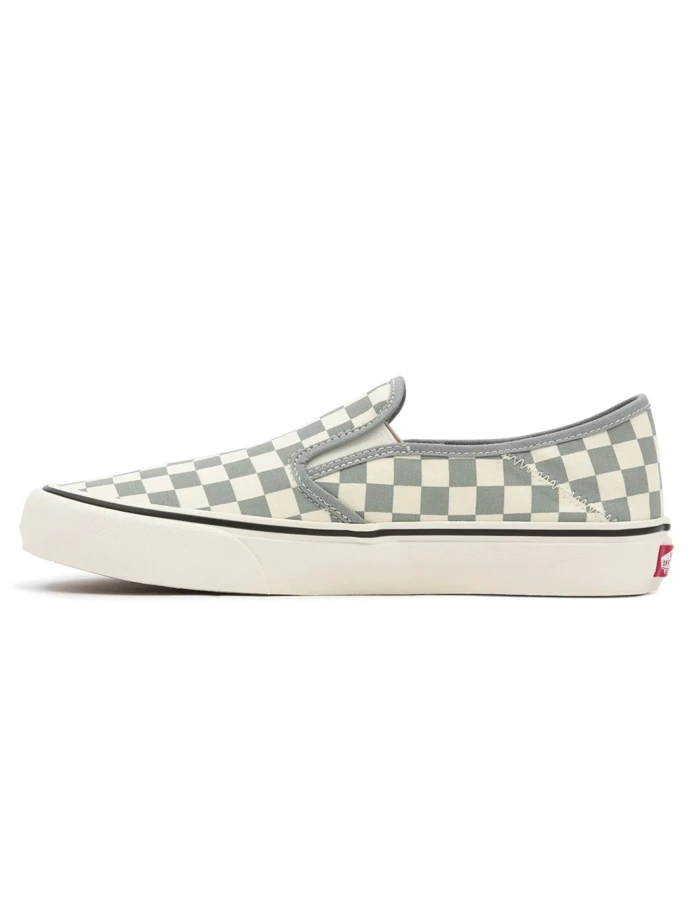 VANS CHECKERBOARD CLASSIC SLIP-ON SHOES GREEN - Image 7