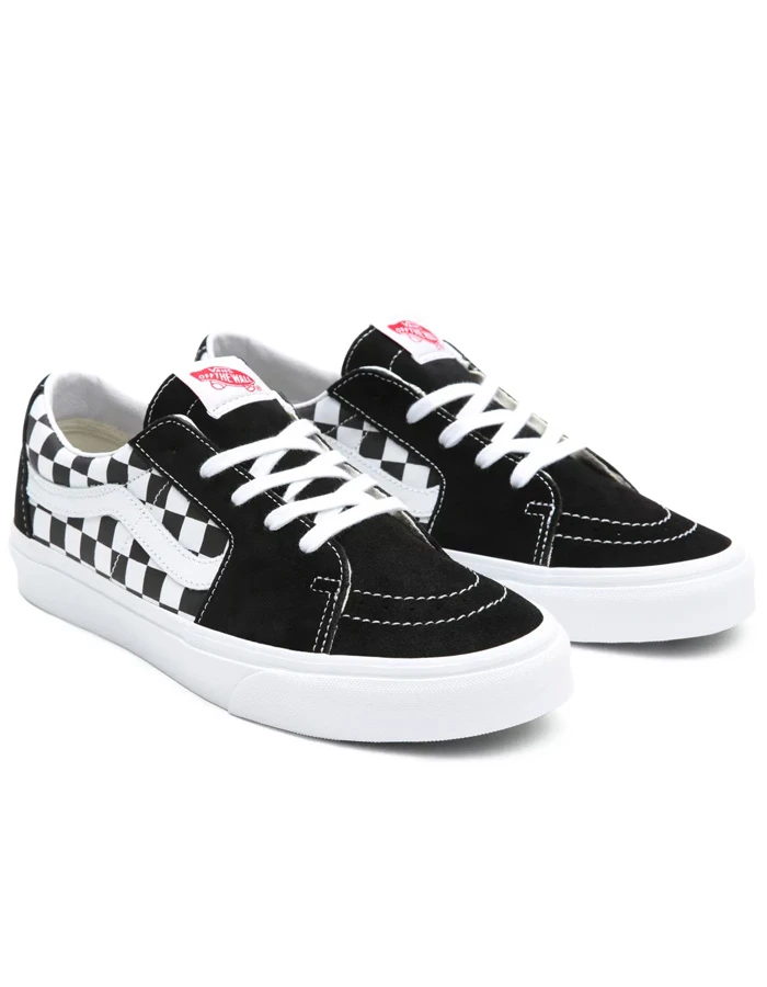 VANS SK8-LOW RACING BLACK CHECKERBOARD SHOES - Image 2