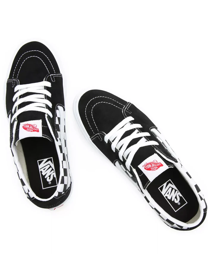 VANS SK8-LOW RACING BLACK CHECKERBOARD SHOES - Image 3