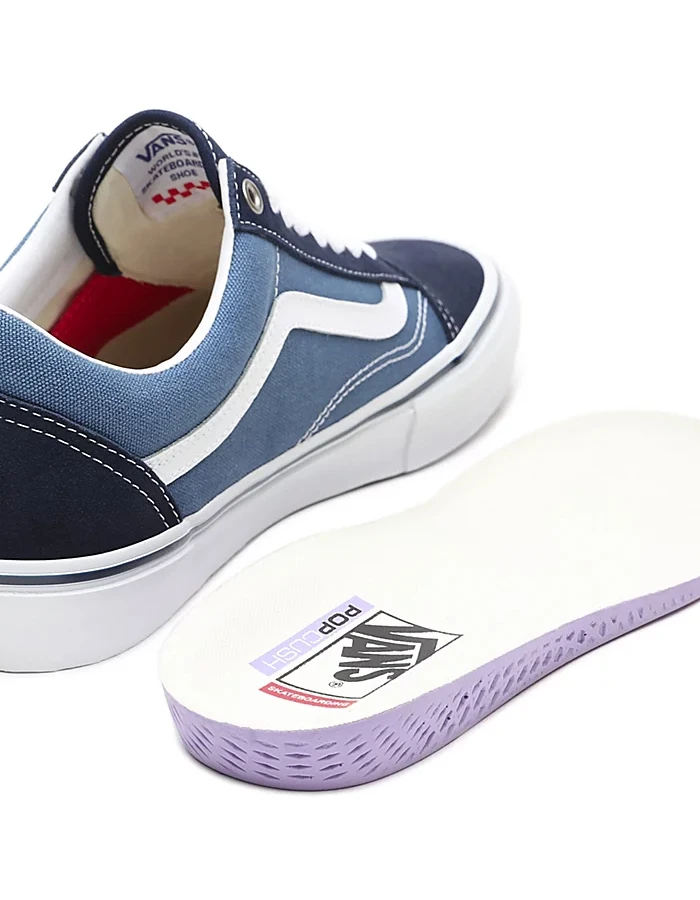 VANS SKATE OLD SKOOL SHOES BLUE NAVY - Image 4