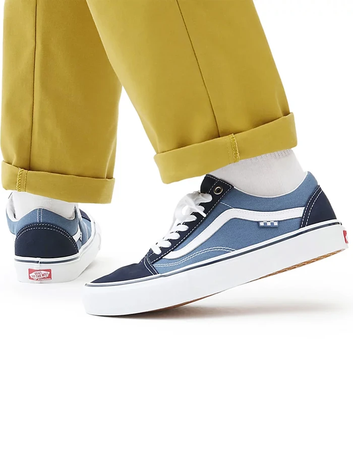 VANS SKATE OLD SKOOL SHOES BLUE NAVY - Image 10