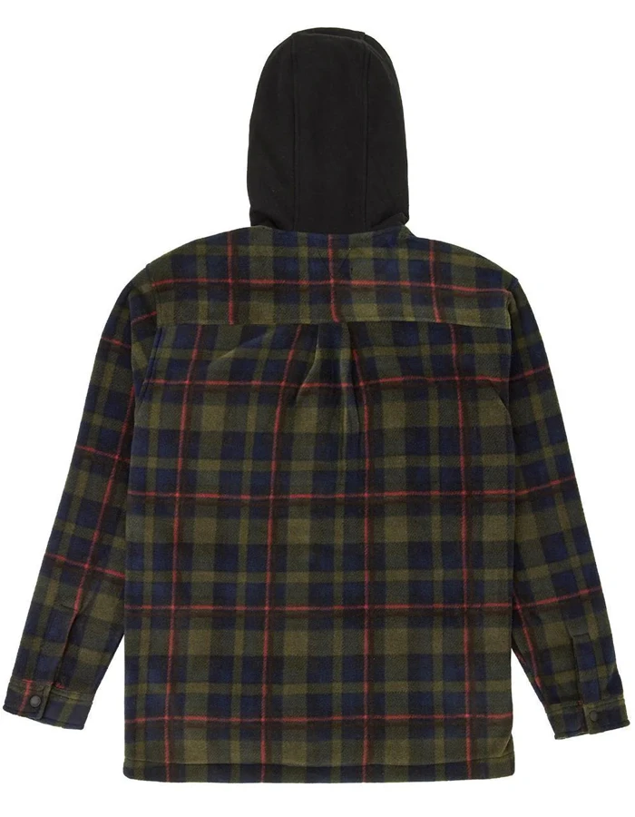 VISSLA HERMOSA ZIP HOODED OVERSHIRT RED - Image 2