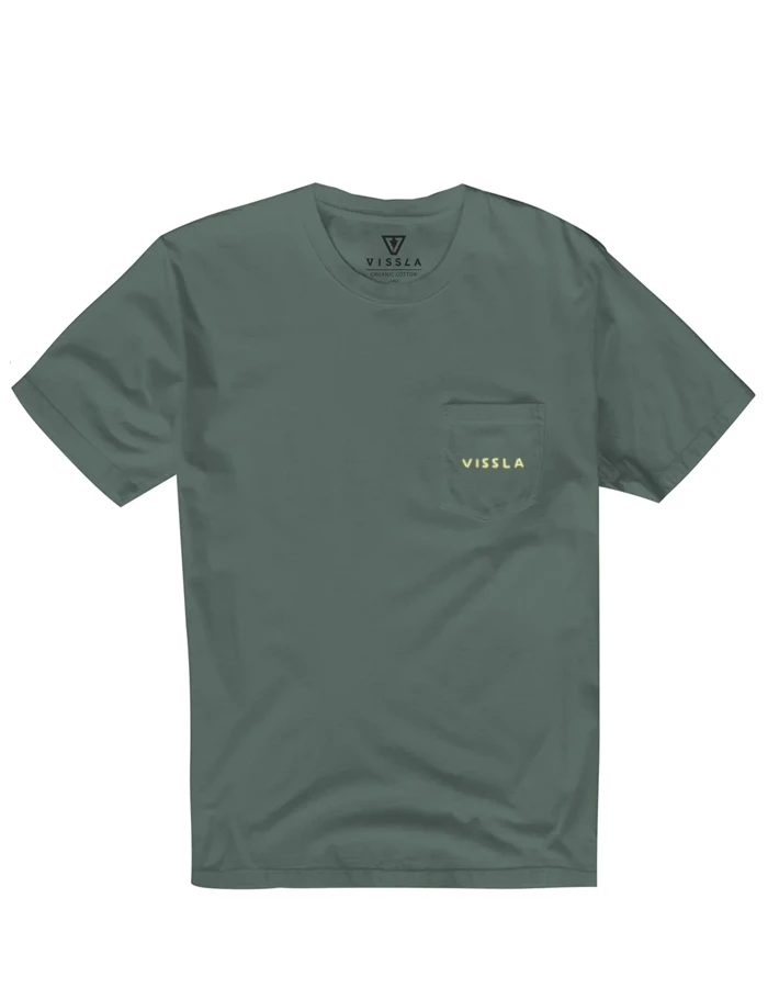 VISSLA HIDEAWAY PREMIUM ORGANIC POCKET TEE PINE - Image 2