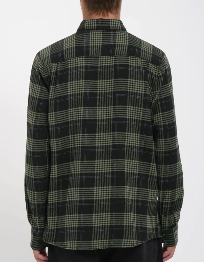 VOLCOM CADEN PLAID SHIRT BLACK - Image 4